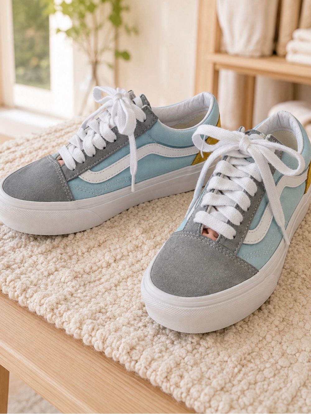 Vans off the Wall Ward Platform Pastel Colorblock Sneakers Women’s 5